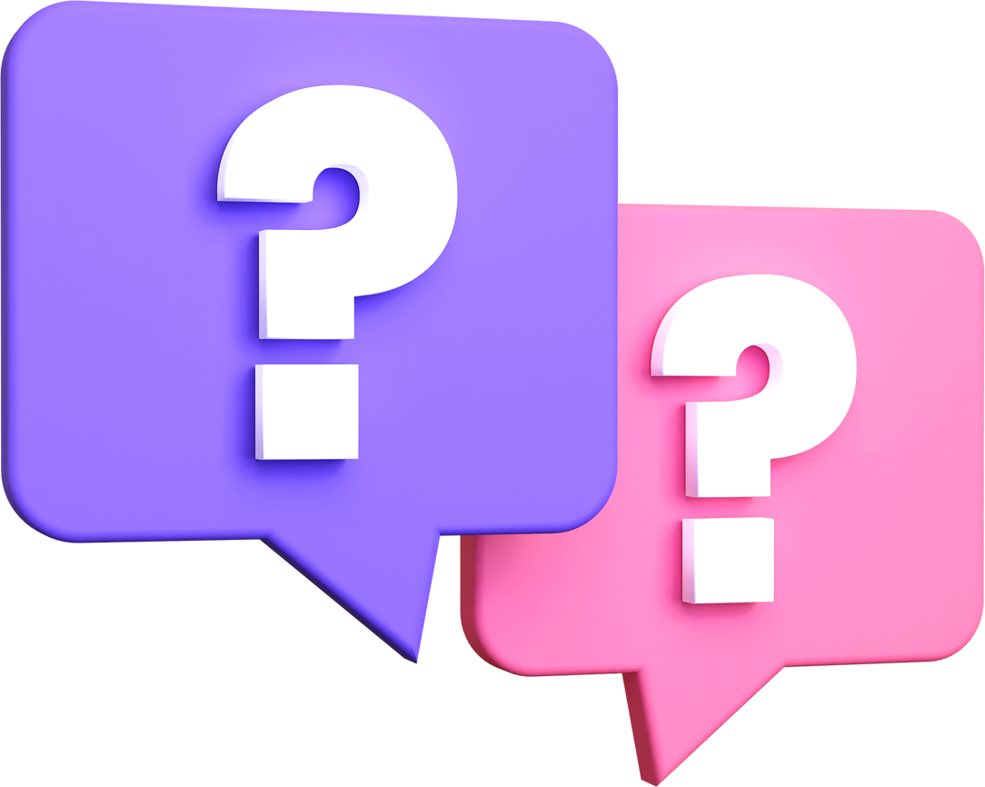 3D Question Mark in Chat Bubble